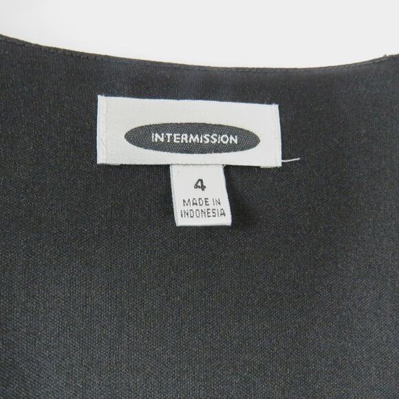 1990s Vintage Intermission Little Black Dress Ruched Cowl Neck Bodycon Small - Picture 6 of 6